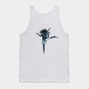 Alien Ballerina Funny Print Tank Top